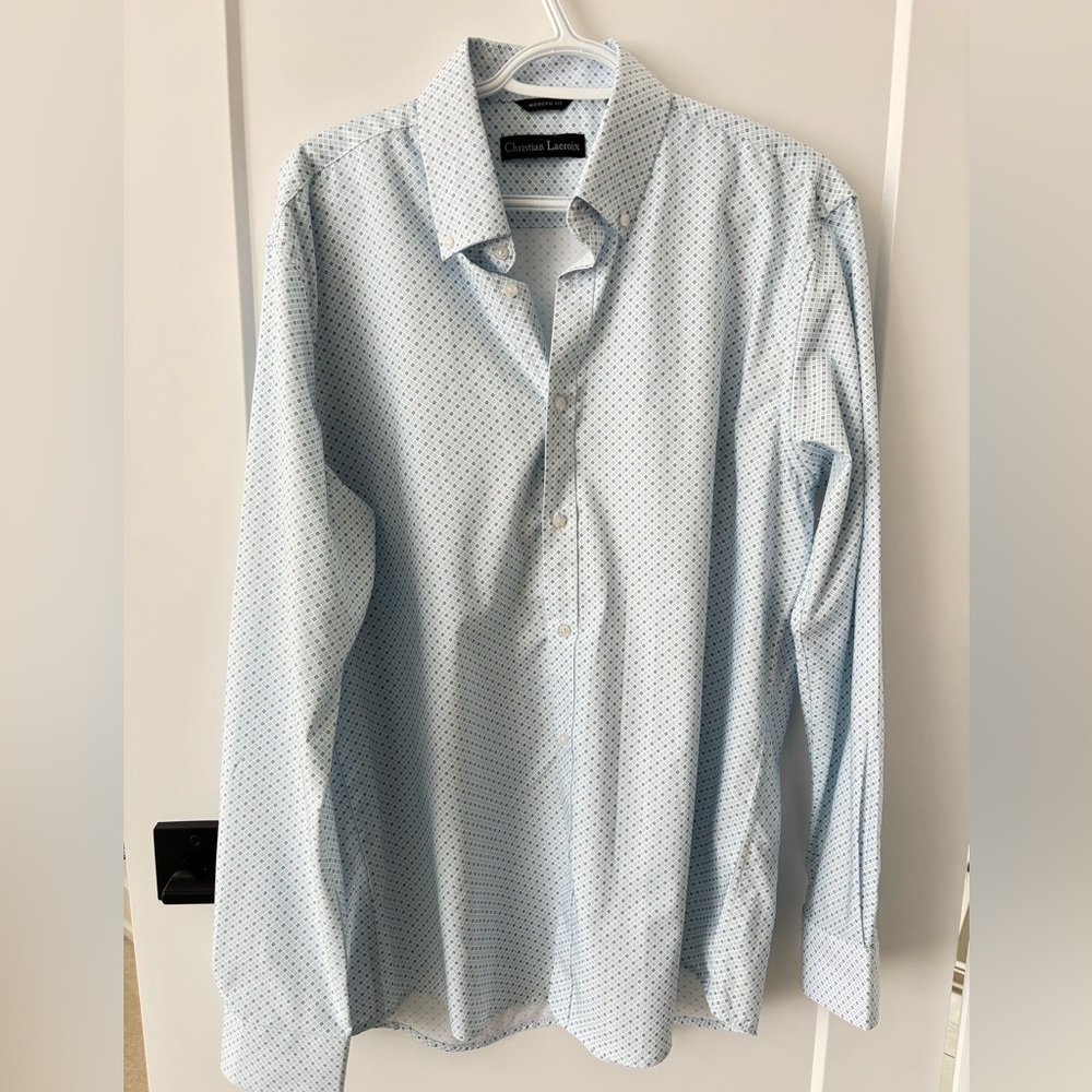 Christian Lacroix Light Blue Patterned Shirt
